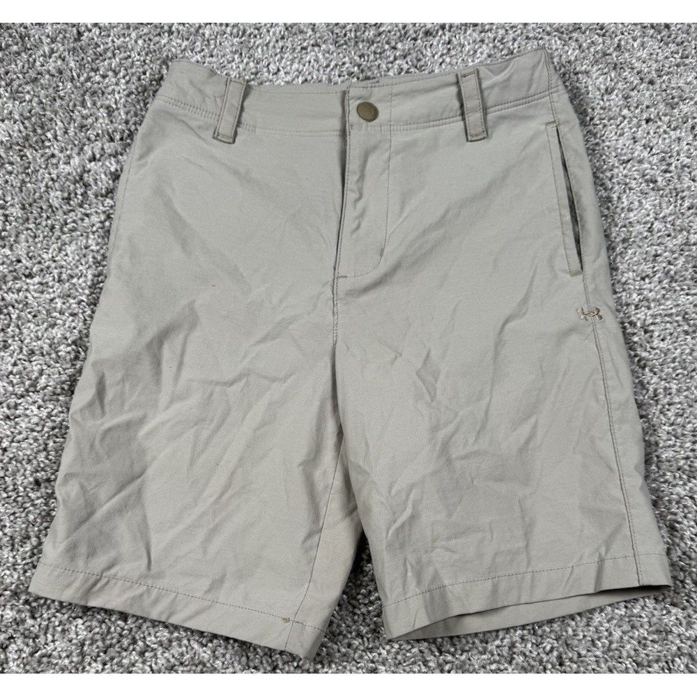 Under Armour Boys Performance Golf Chino Shorts Beige 7